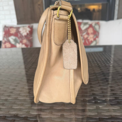 Vintage Coach 4050 Shoulder Bag In Taupe Lightweight Leather🍂✨