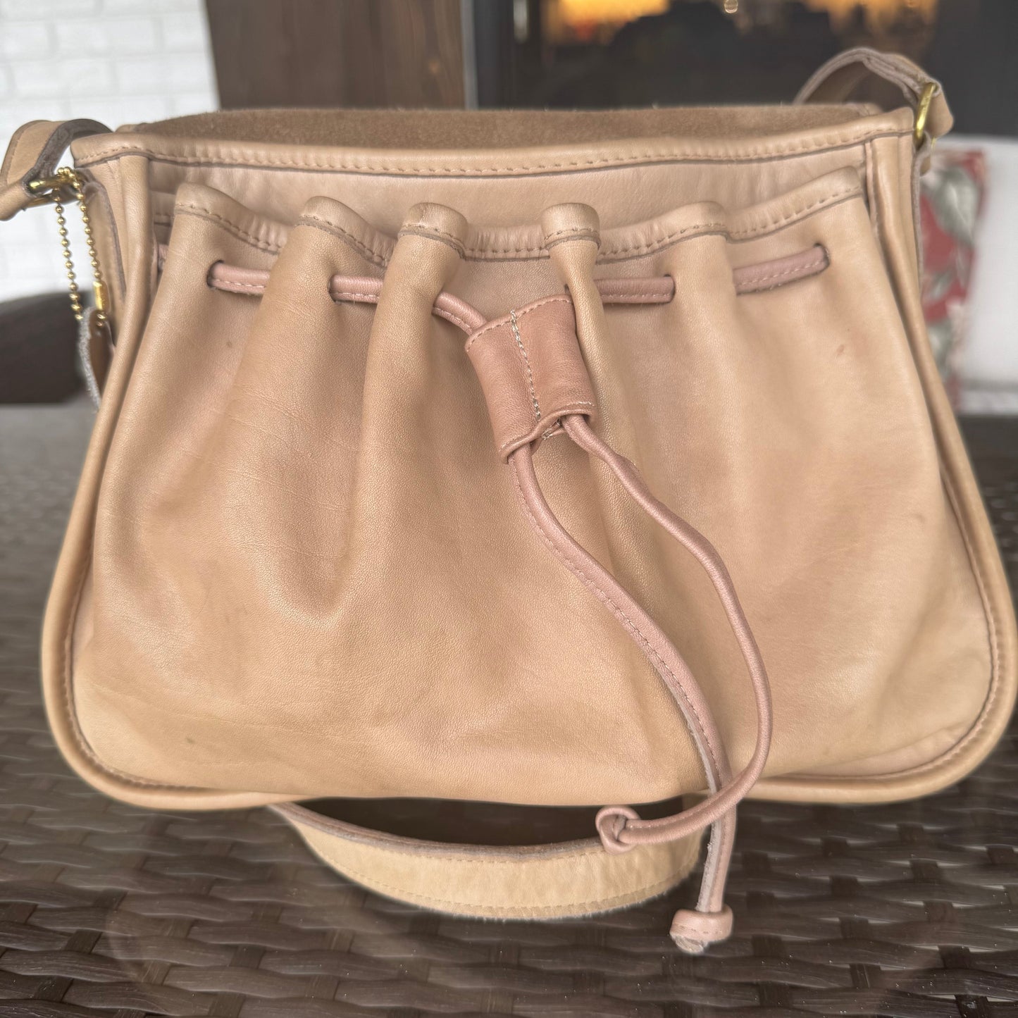 Vintage Coach 4050 Shoulder Bag In Taupe Lightweight Leather🍂✨
