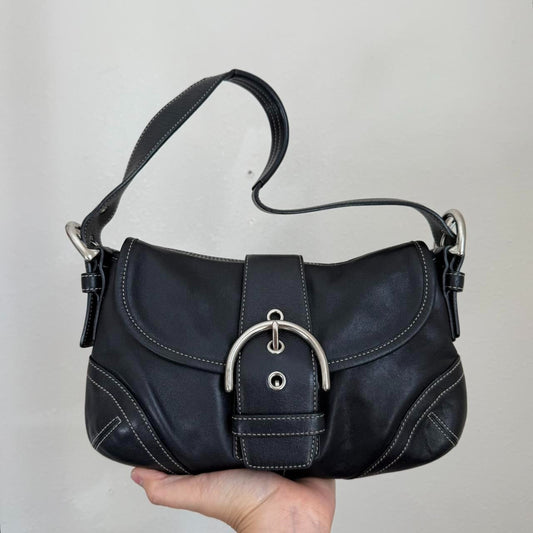 Authentic vintage Coach Soho shoulder bag black medium