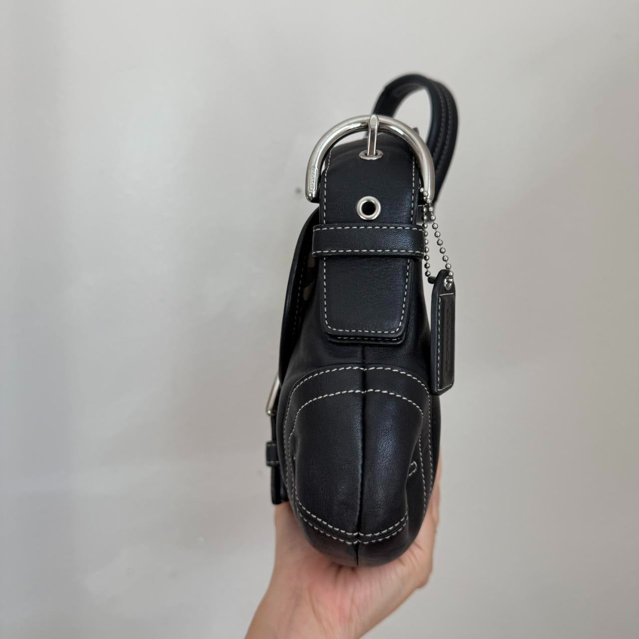Authentic vintage Coach Soho shoulder bag black medium