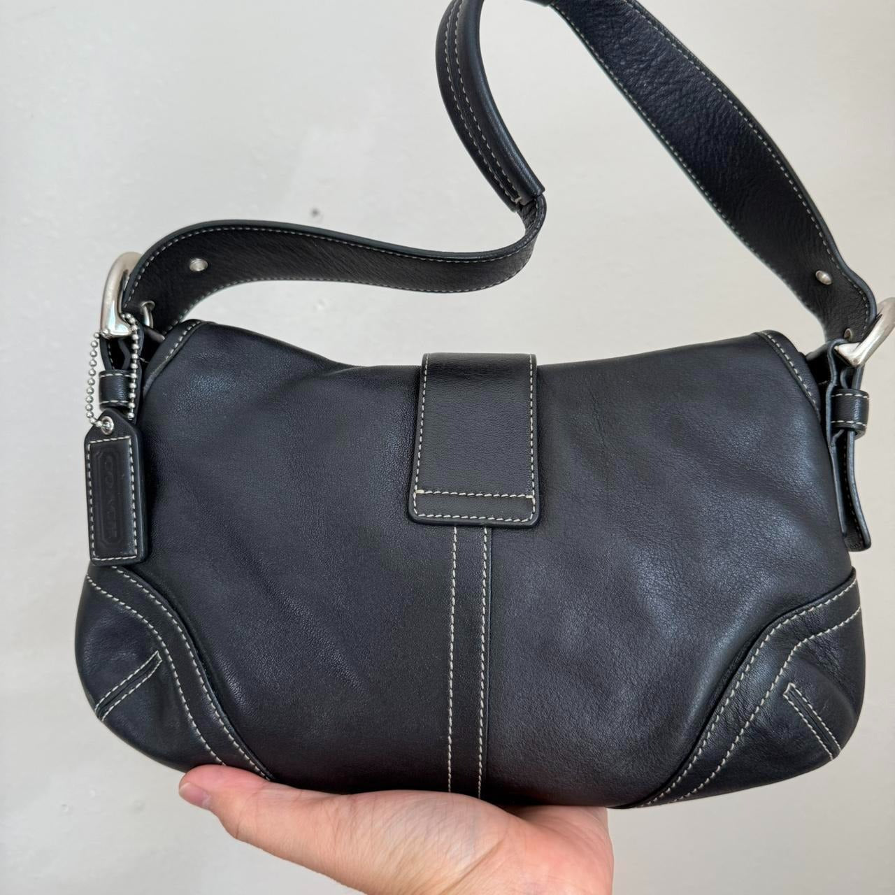 Authentic vintage Coach Soho shoulder bag black medium