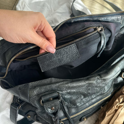 Authentic black balenciaga city bag part time with a...🍒❤️‍🔥