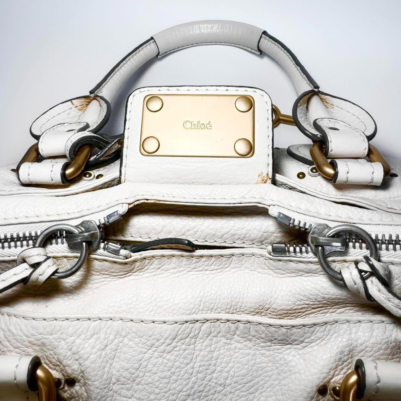 Pre-Owned Chloe Paddington cream/ off white leather🍂✨