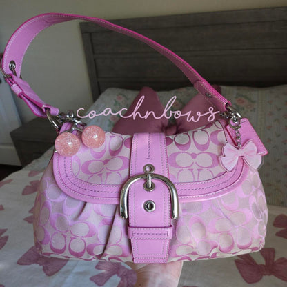 Vintage Barbie Pink Soho Buckle Signature Cs Rare Shoulder Purse🩷🍒