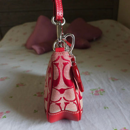 ❤️ Vintage Y2K Demi Red Signature Cs Mini Shoulder Bag Purse ❤️