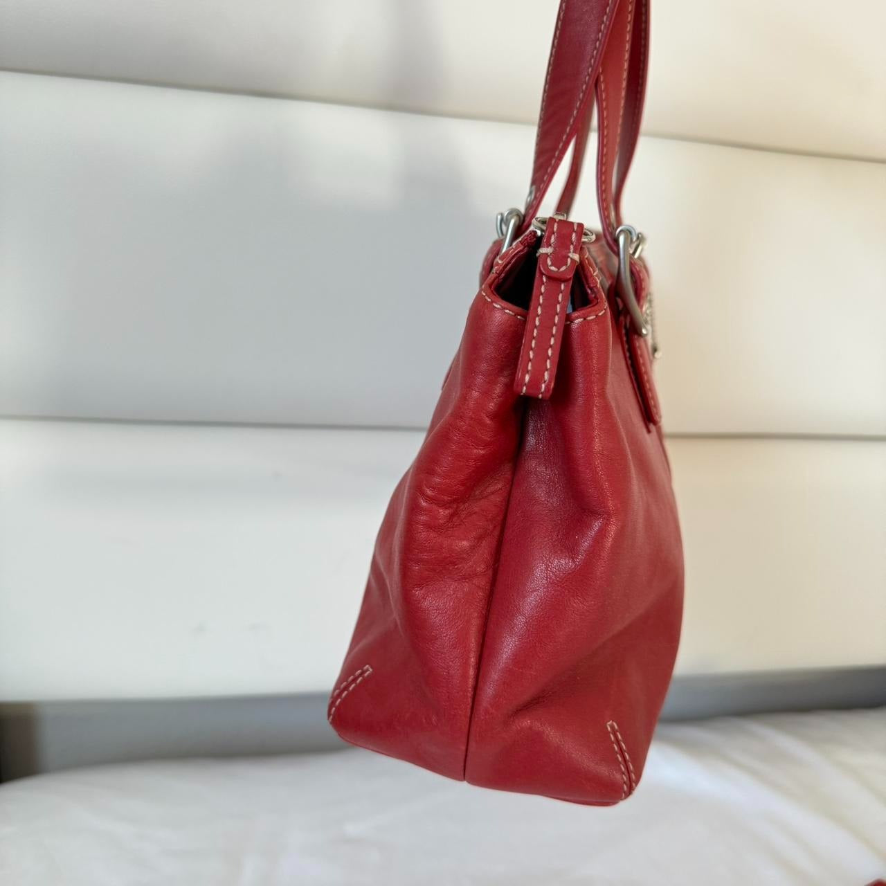 Vintage Coach tote and makeup bag