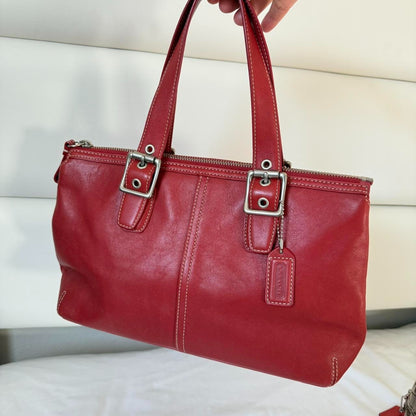 Vintage Coach tote and makeup bag