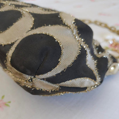 Vintage Y2K Coach Lurex Poppy Gold Hardware Small Shoulder Bag🌺🩷