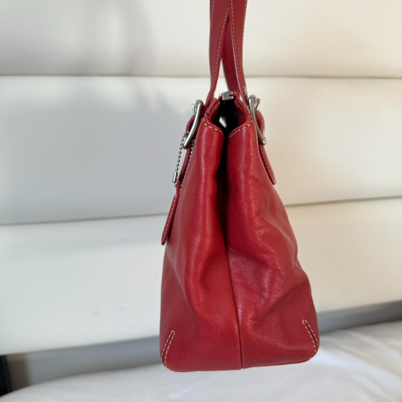 Vintage Coach tote and makeup bag