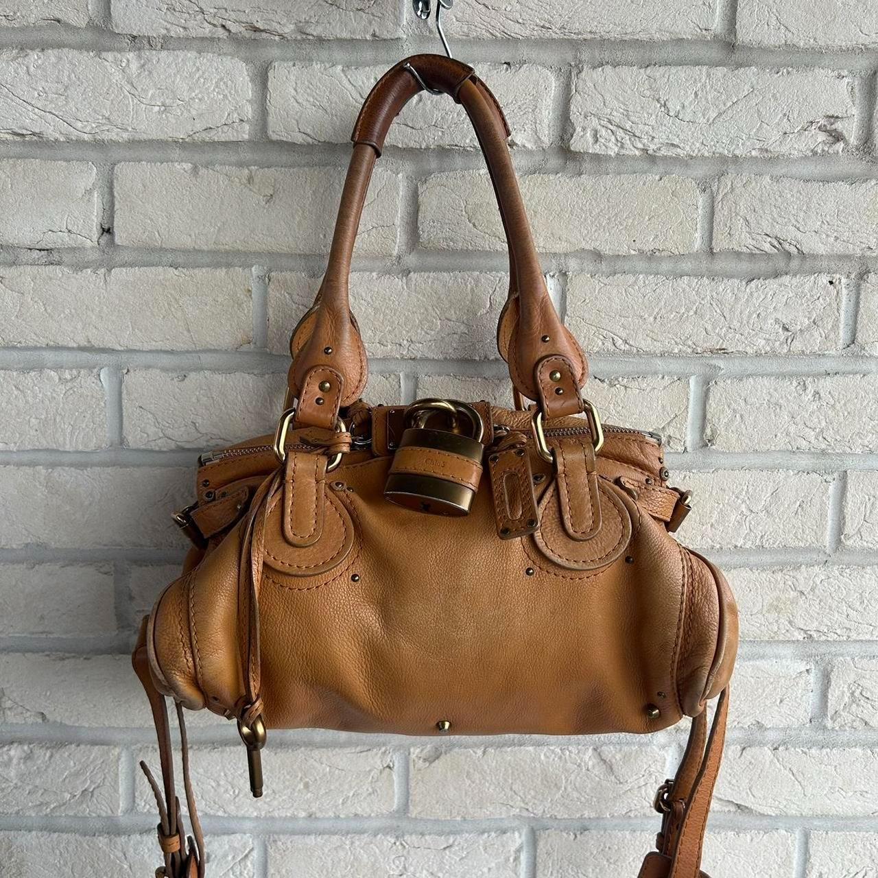 PreOwned 2000s vintage Chloe Paddington handbag in tan brown leather with long cross body/ shoulder strap (detachable).🍂✨
