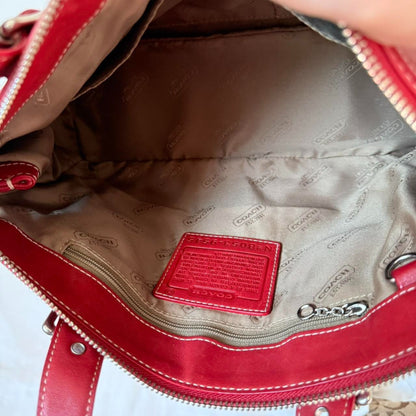 Vintage Coach tote and makeup bag