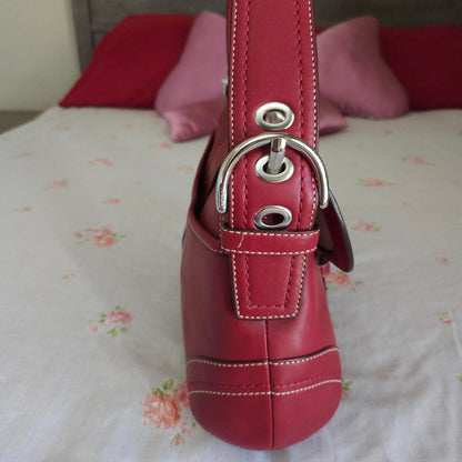 ❤️ Vintage Y2K Coach Dark Red Soho Buckle Shoulder Purse ❤️