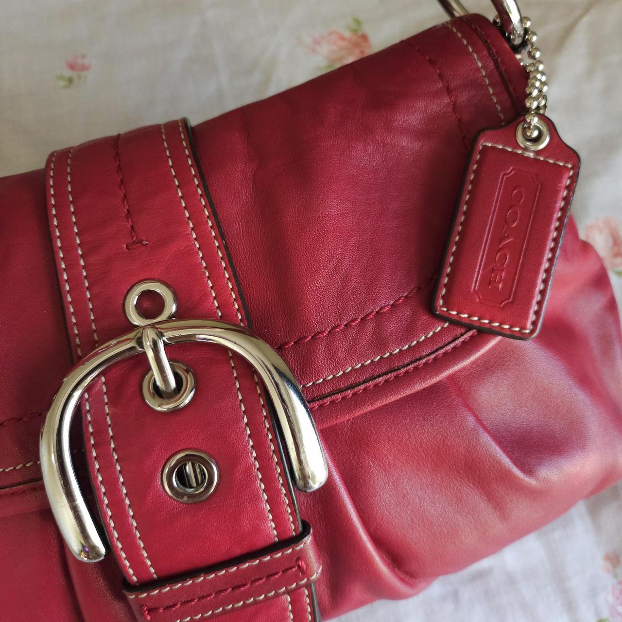 ❤️ Vintage Y2K Coach Red Soho Buckle Shoulder Purse ❤️
