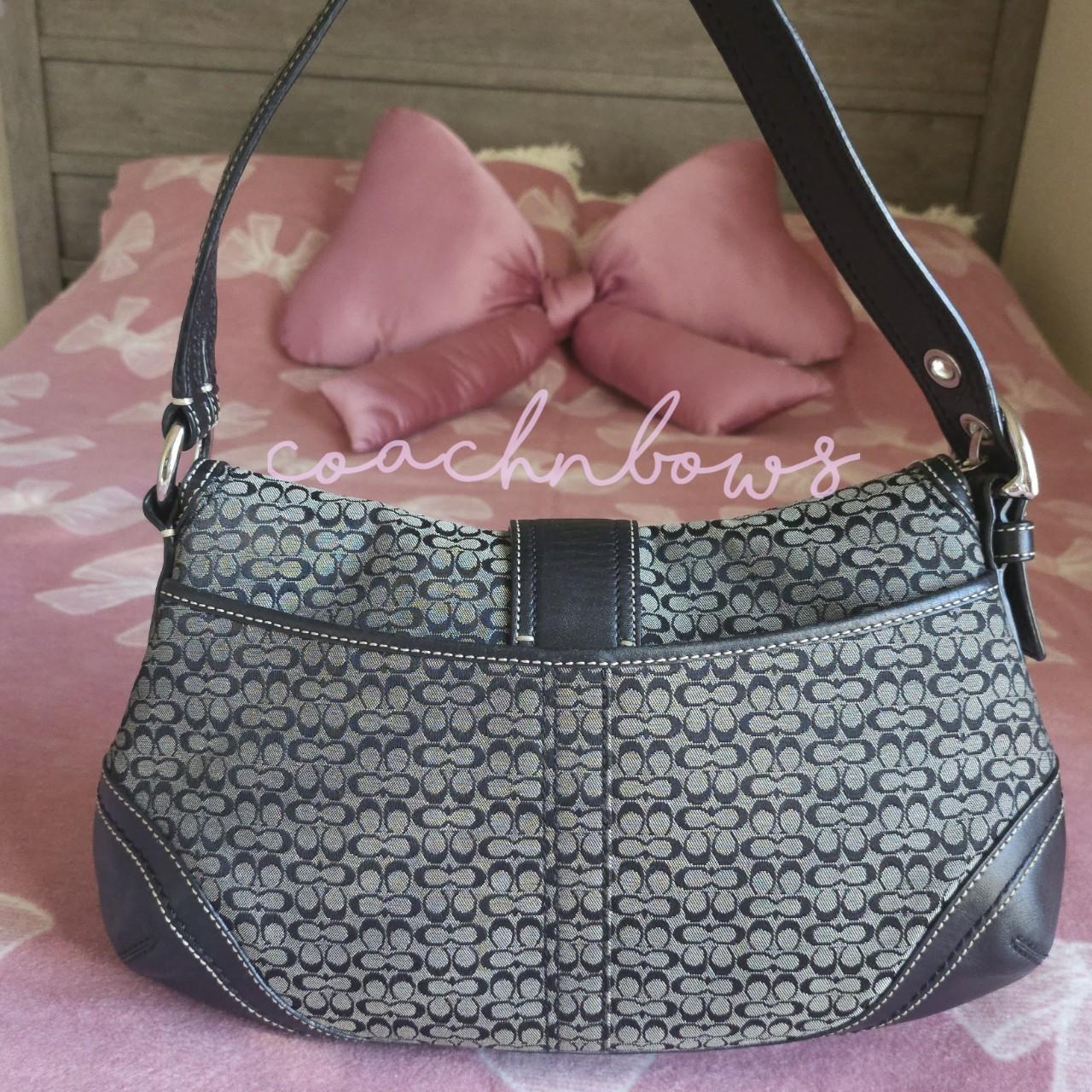 Y2K Vintage Coach Large Soho Signaure Cs Shoulder Purse🖤🍫