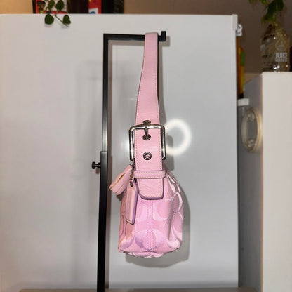 Coach Bubblegum Pink Y2K Demi Baguette🫐🪻