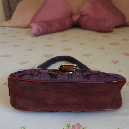 💜 Y2K Vintage Coach Purple Mini Demi Buckle Shoulder Bag 💜