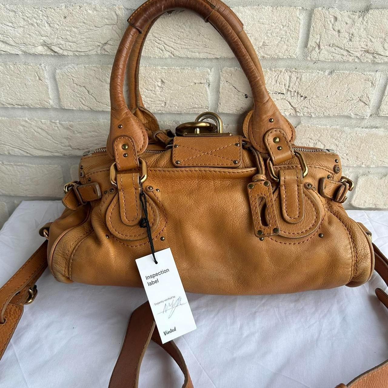 PreOwned 2000s vintage Chloe Paddington handbag in tan brown leather with long cross body/ shoulder strap (detachable).🍂✨
