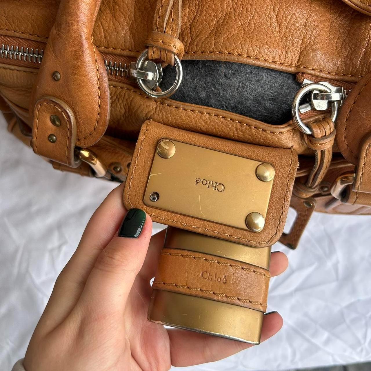 PreOwned 2000s vintage Chloe Paddington handbag in tan brown leather with long cross body/ shoulder strap (detachable).🍂✨