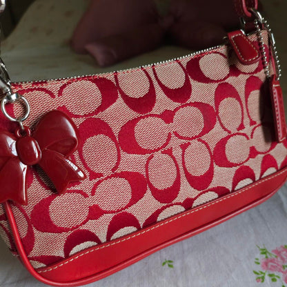 ❤️ Vintage Y2K Demi Red Signature Cs Mini Shoulder Bag Purse ❤️