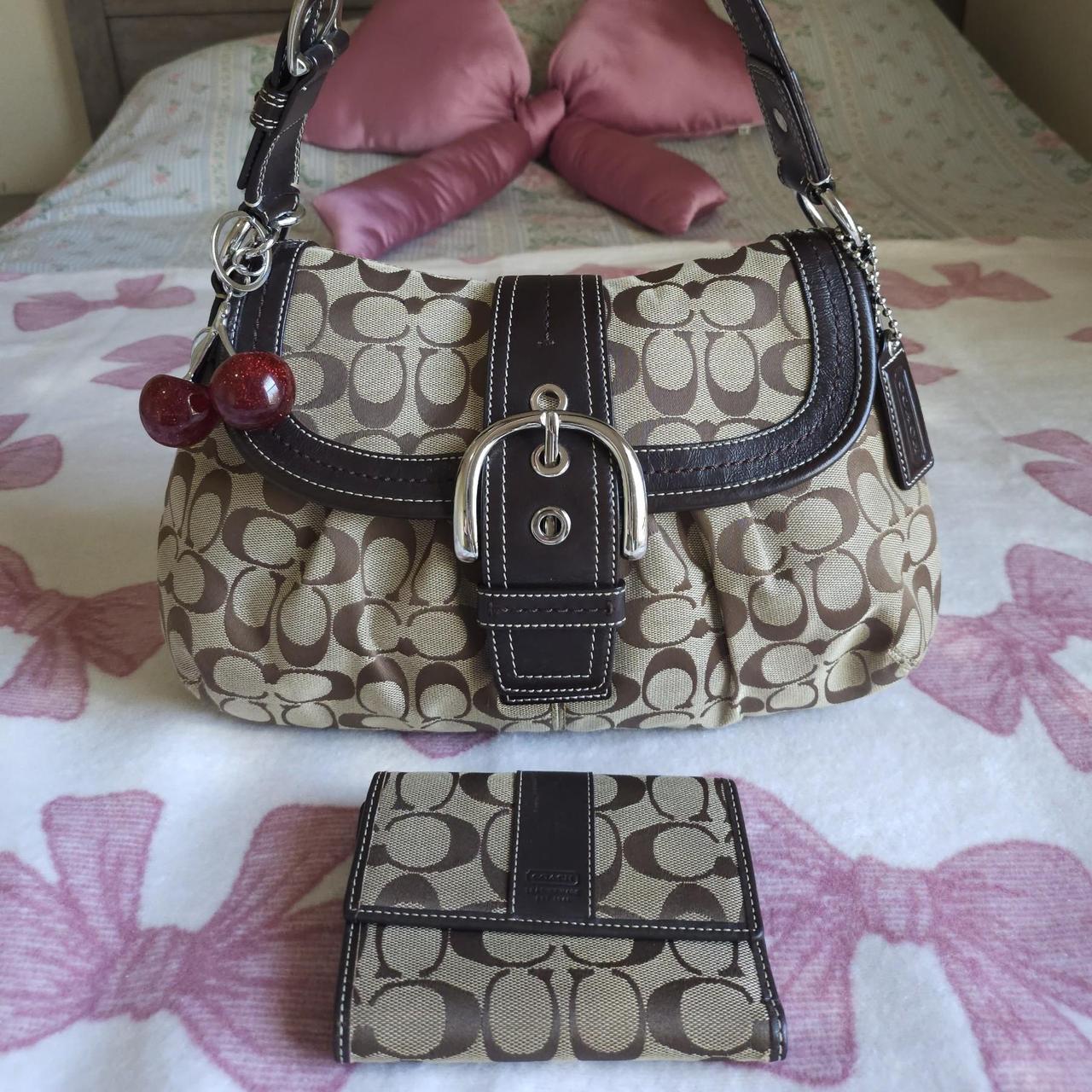 Y2K Vintage Coach Soho Signaure Cs Shoulder Purse With Wallet🤎🌆