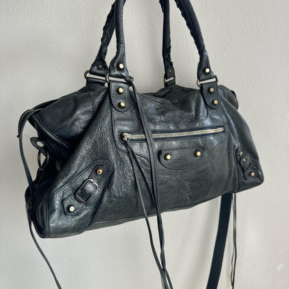 Authentic black balenciaga city bag part time with a...🍒❤️‍🔥