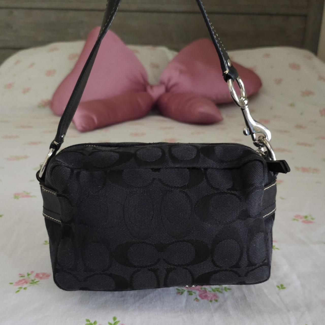 Y2K Vintage Coach Mini Double Turnlock Handbag Shoulder Bag🖤🍫