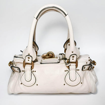 Pre-Owned Chloe Paddington cream/ off white leather🍂✨