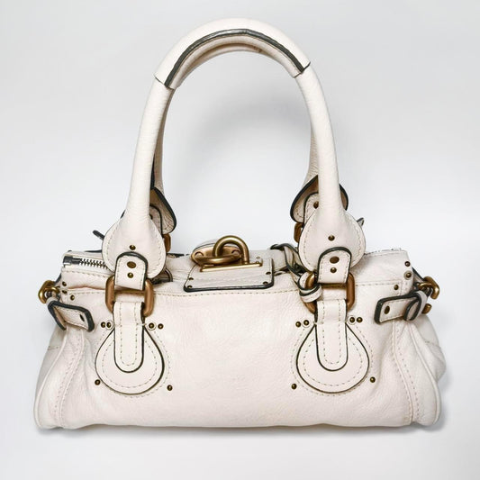 Pre-Owned Chloe Paddington cream/ off white leather🍂✨
