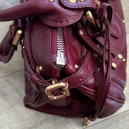Authentic Burgundy Chloe paddington leather Preowned💜🍇