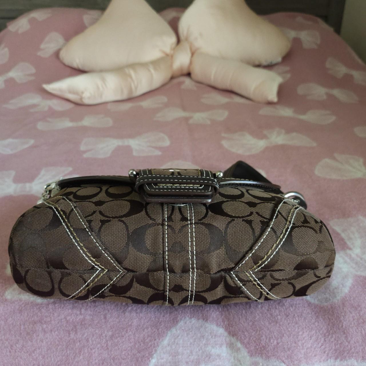 Y2K Vintage Coach Brown Mini Soho Signature Cs Shoulder Purse🤎🌆
