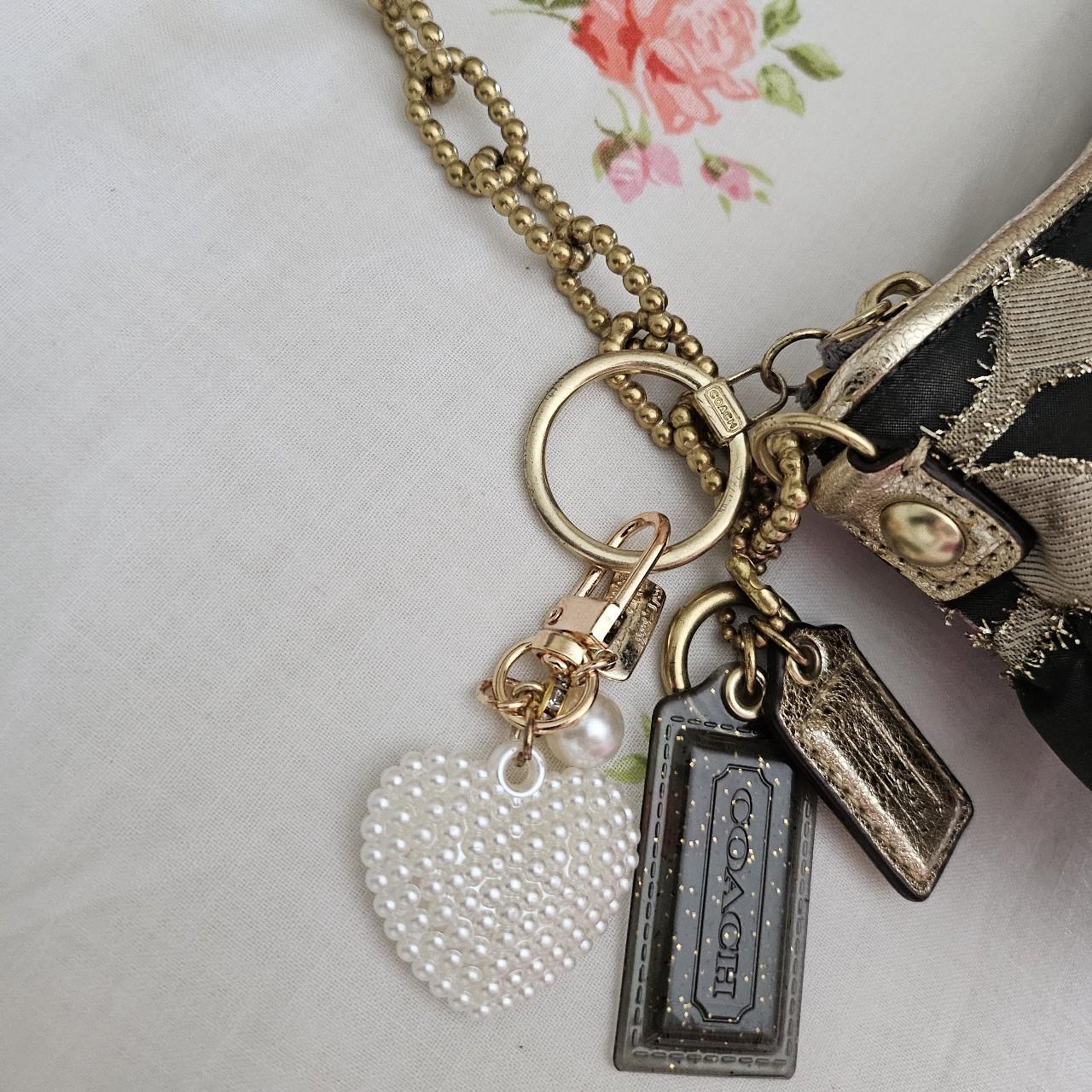 Vintage Y2K Coach Lurex Poppy Gold Hardware Small Shoulder Bag🌺🩷