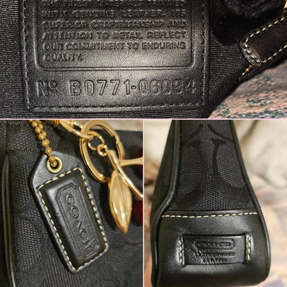 ❤️ Vintage Y2K Coach Demi Black Gold Shoulder Bag Purse ❤️