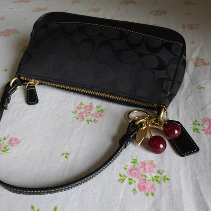 ❤️ Vintage Y2K Coach Demi Black Gold Shoulder Bag Purse ❤️