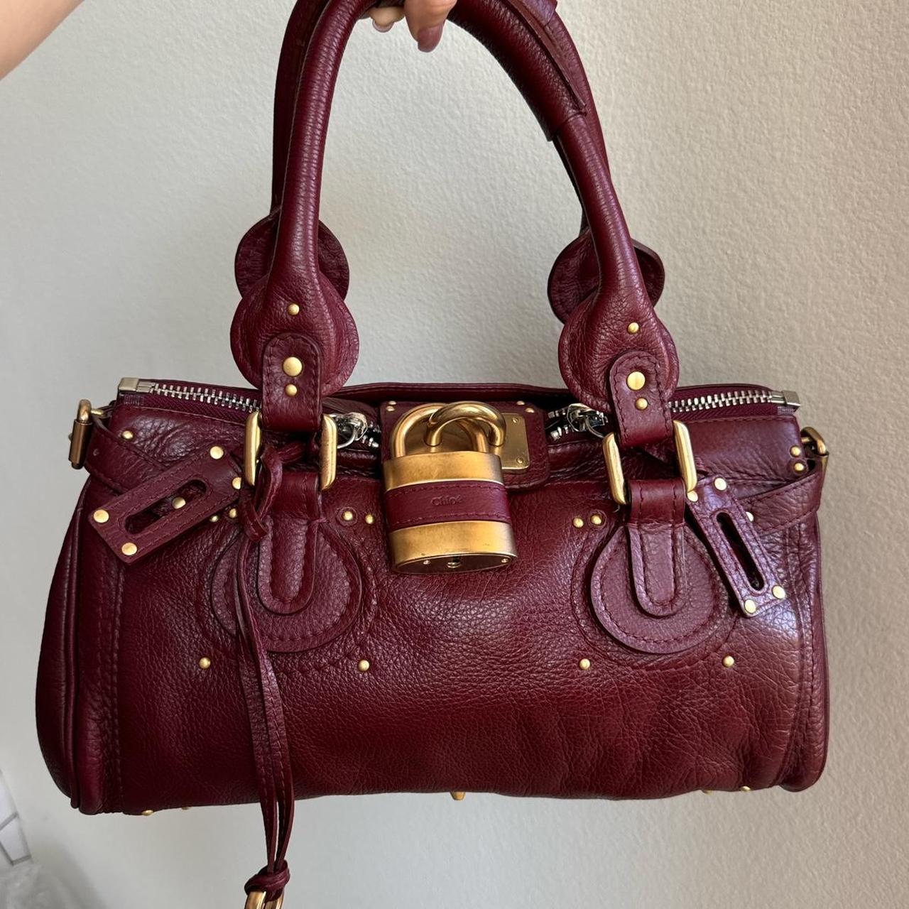Authentic Burgundy Chloe paddington leather Preowned💜🍇