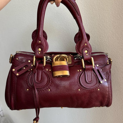 Authentic Burgundy Chloe paddington leather Preowned💜🍇