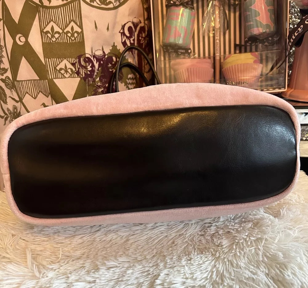 RARE Juicy Couture St. Jude’s CHOOSE HOPE Pink Velour Tote Matching Bracelet🥬🎄