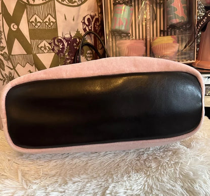 RARE Juicy Couture St. Jude’s CHOOSE HOPE Pink Velour Tote Matching Bracelet🥬🎄
