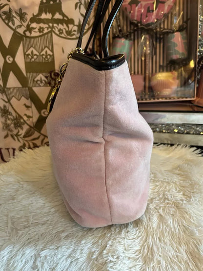 RARE Juicy Couture St. Jude’s CHOOSE HOPE Pink Velour Tote Matching Bracelet🥬🎄