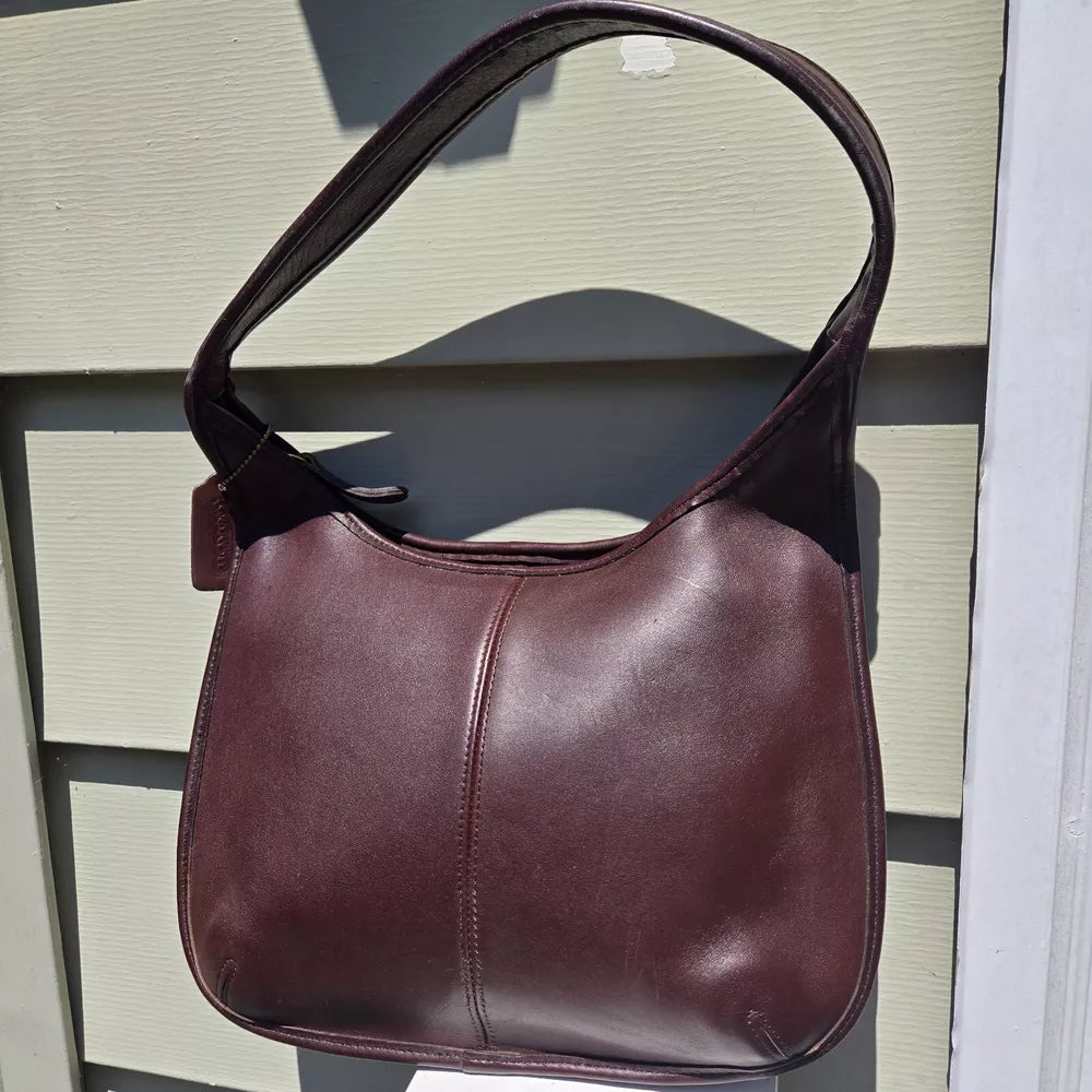 Rare Made In USA Old Coach 9025 Shoulder Bag Mahogany Brown Vintage J7D Y2K 90's💜🍇