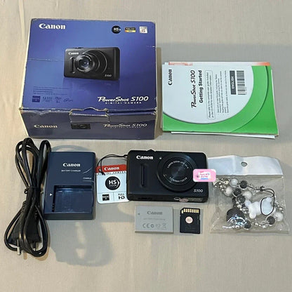 ✨ Authentic Canon PowerShot S100 in doff black PreOwned 💖