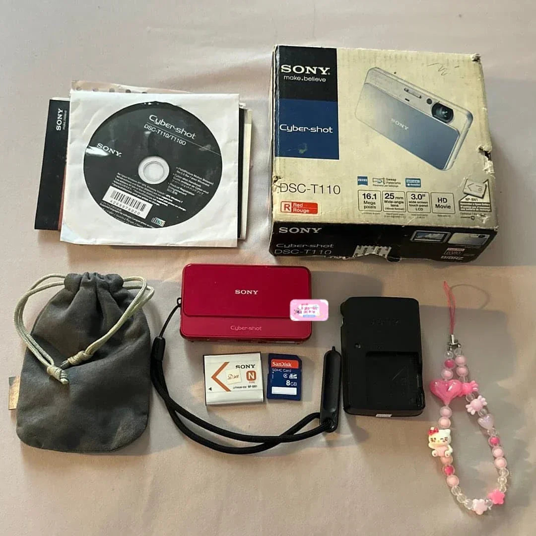 ✨ Authentic Sony Cybershot DSC-T110 in rouge red PreOwned 💖