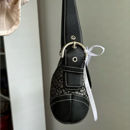 Vintage Coach Soho Flap Black and Grey🥬🎄