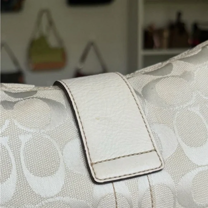 Vintage Coach Soho Flap White Jacquard🍎🔥