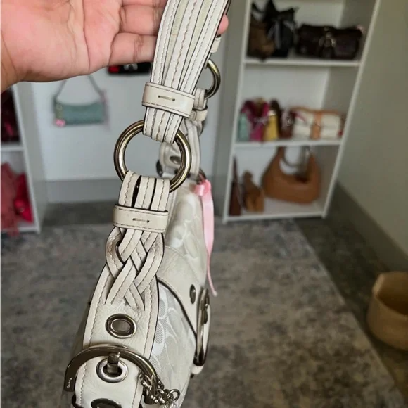 Vintage Coach Soho Flap White Jacquard🍎🔥