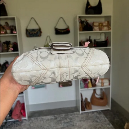 Vintage Coach Soho Flap White Jacquard🍎🔥