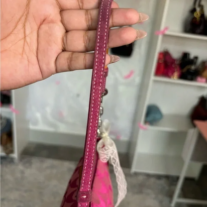 Y2K Coach Signature Hot Pink Demi Bag🪻🍃