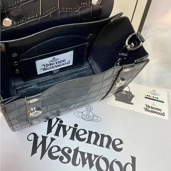 Vivienne Westwood BETTY MINI Croc Handbag💜🍇