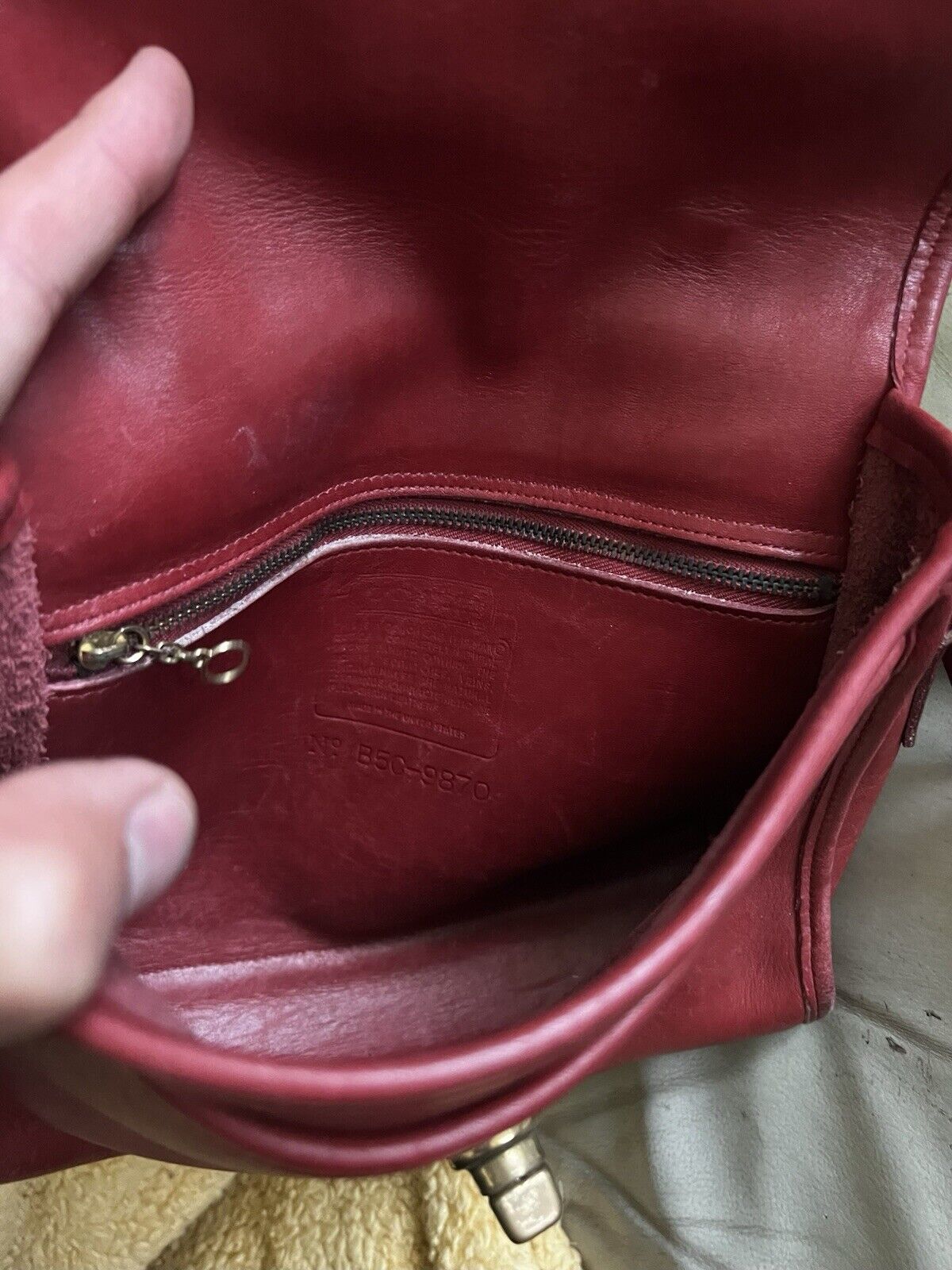 Vintage Coach Purse 9870 Red Leather Court Top Handle Bag Crossbody 🍒❤️‍🔥