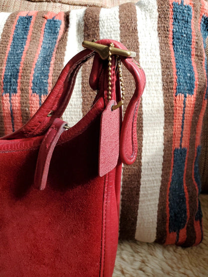 Coach Vintage Janice In Berkeley Suede Red🌺🩷