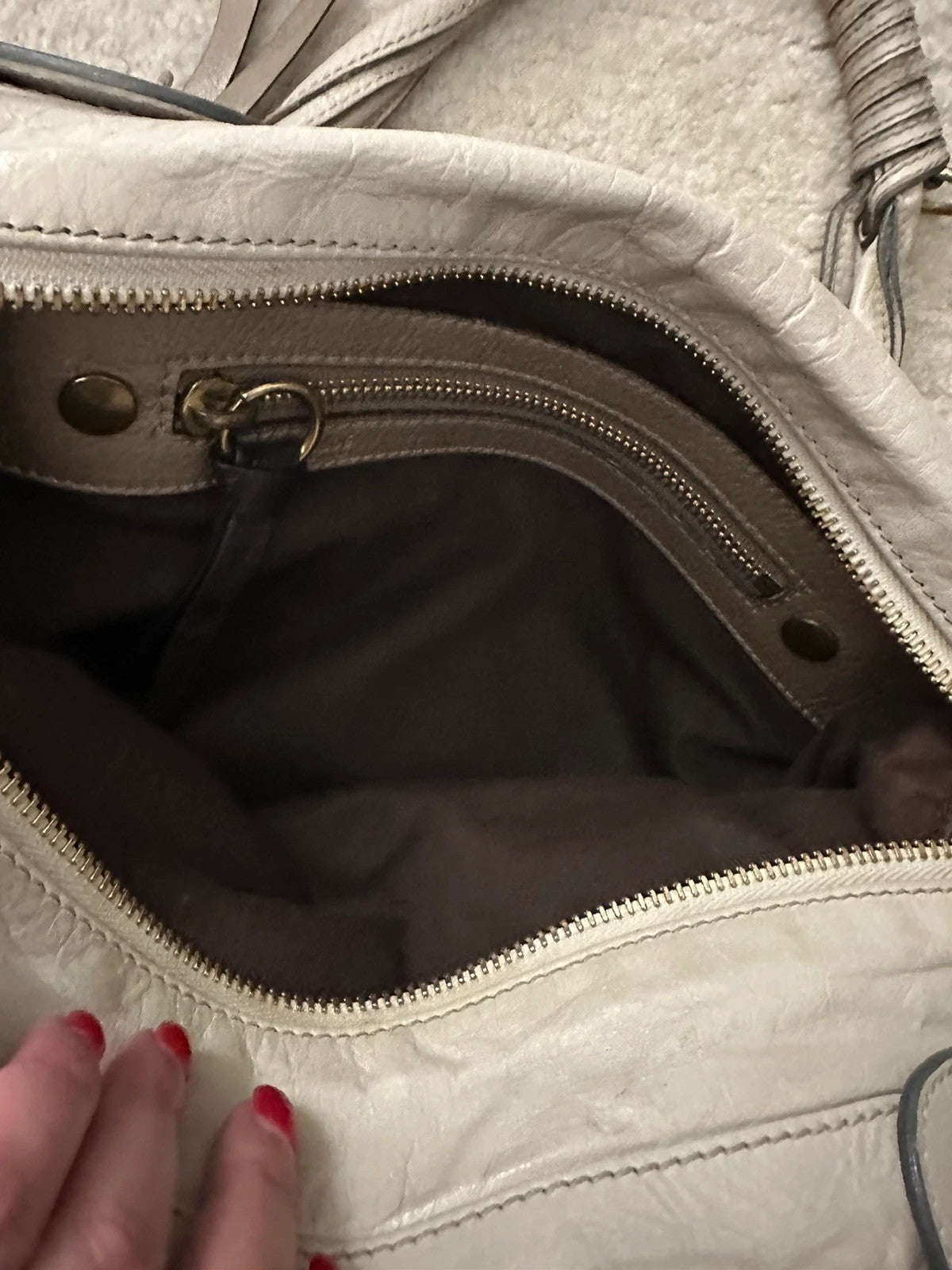 Chloe Large Bay Leather Tote Bag In Cream🤍🗻